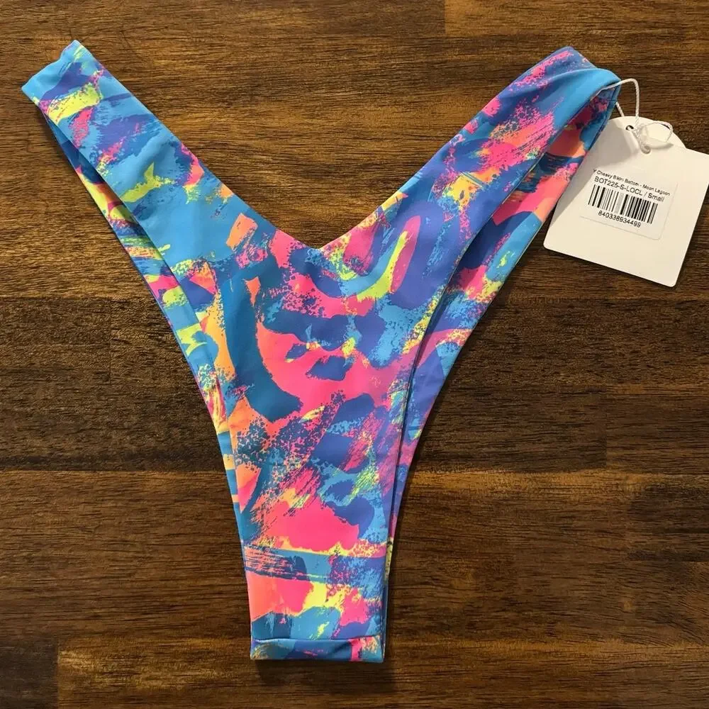 Kulani Kini's Size Small Bikini Bottom Cheeky Low V Cut Moon Lagoon
